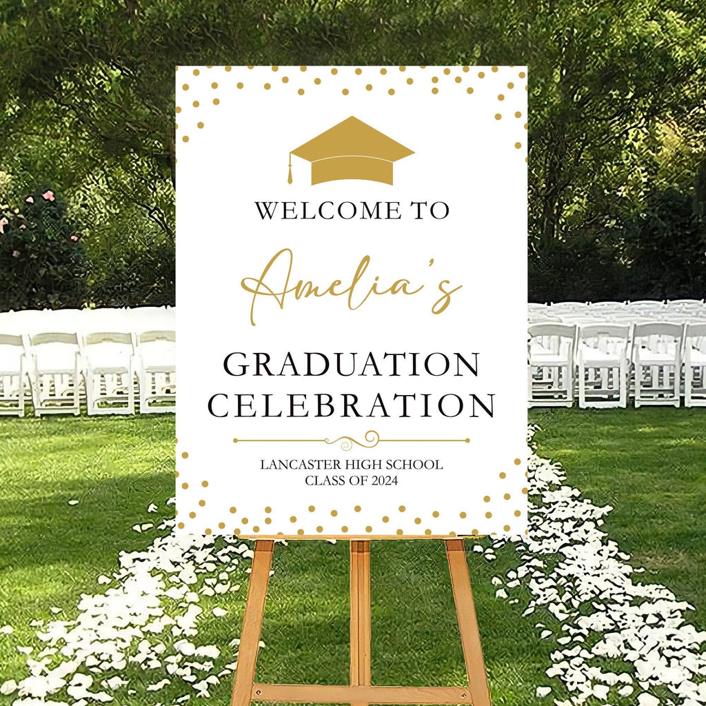 Custom Graduation Foamboard Poster Sign, Custom Class of 2024 Graduation Foamcore Welcome Sign, Celebration Sign, Personalized Foamcore