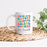 Personalized Social Work Mug, Custom Name Support Social Worker Coffee Mug, Social Worker Life, Social Worker Gift, Appreciation Gift