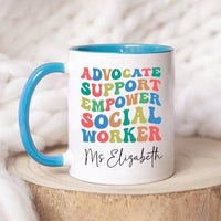 Personalized Social Work Mug, Custom Name Support Social Worker Coffee Mug, Social Worker Life, Social Worker Gift, Appreciation Gift