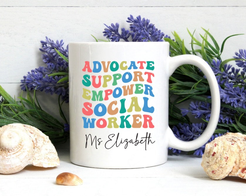 Personalized Social Work Mug, Custom Name Support Social Worker Coffee Mug, Social Worker Life, Social Worker Gift, Appreciation Gift