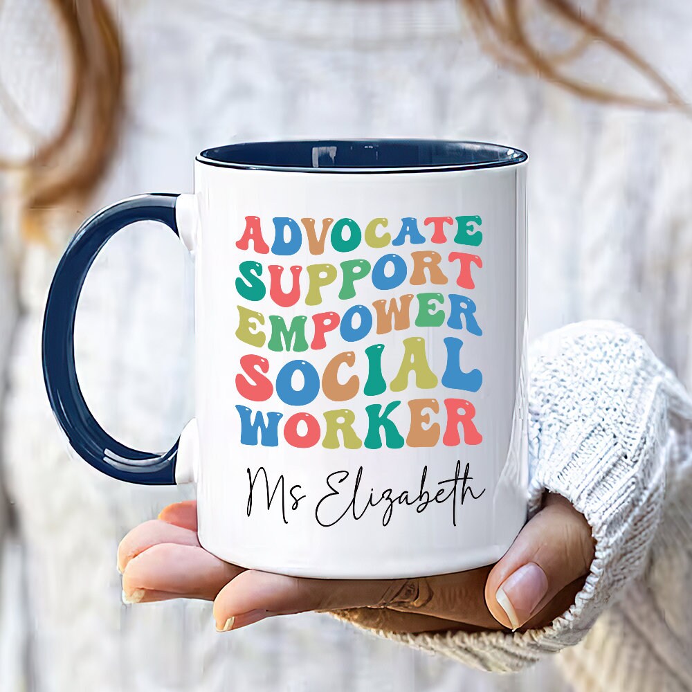 Personalized Social Work Mug, Custom Name Support Social Worker Coffee Mug, Social Worker Life, Social Worker Gift, Appreciation Gift