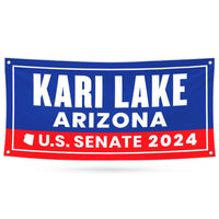 Kari Lake For Arizona U.S. Senate Banner Sign, 13 oz Waterproof US Senate 2024 Kari Lake Vote Election 2024 Vinyl Banner With Metal Grommets