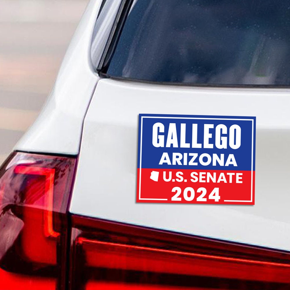 Ruben Gallego for U.S. Senate Car Magnet - Vote Ruben Gallego Vehicle Magnet, Arizona US Senate Election 2024 Sticker Magnet - 6" x 4.5"