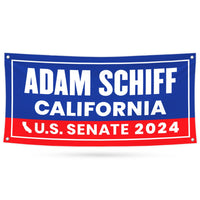 Adam Schiff For California U.S. Senate Banner Sign, 13oz US Senate 2024 Adam Schiff Vote Election 2024 Vinyl Banner With Metal Grommets