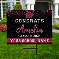 Personalized Graduation Yard Sign 2025, Graduate 2025, Senior Grad Sign, Class of 2025, Custom Graduation 2025 Yard Sign with Metal H-Stake