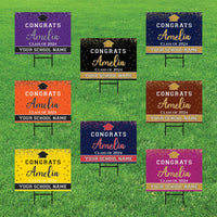 Personalized Graduation Yard Sign 2024, Graduate 2024, Senior Grad Sign, Class of 2024, Custom Graduation 2024 Yard Sign with Metal H-Stake