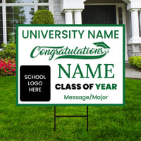 Personalized Graduation Yard Sign 2024, College Graduation Sign, Class of 2024, Custom High School Graduation Yard Sign with Metal H-Stake