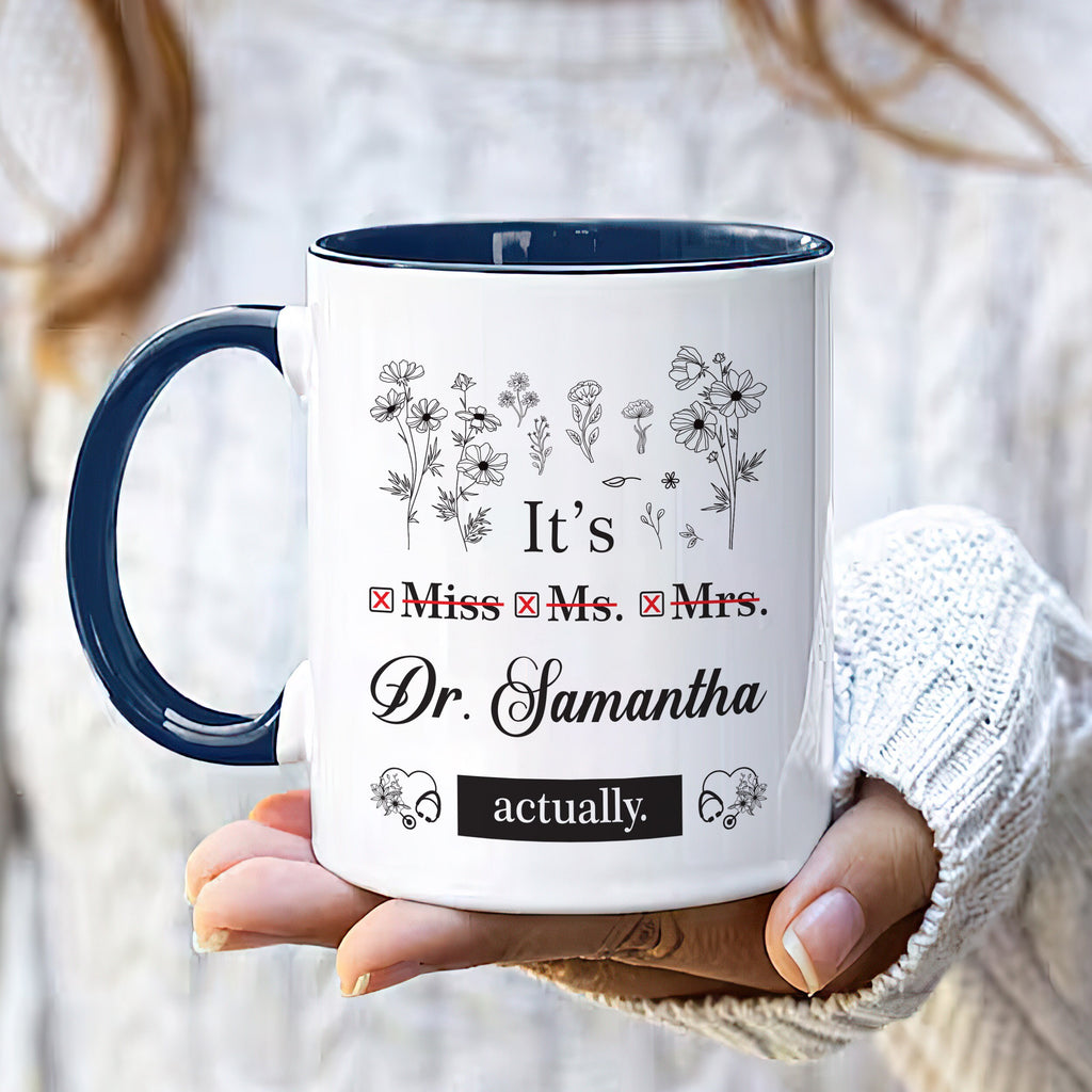 Personalized Doctor Coffee Mug - Perfect PHD Graduate Gift, Special New Doctor Celebration Cup, Customizable Future Doctor Gift Idea