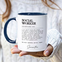 Personalized Social Worker Definition Mug, Custom Name Social Worker Coffee Mug, Social Worker Life, Social Worker Gift, Appreciation Gift