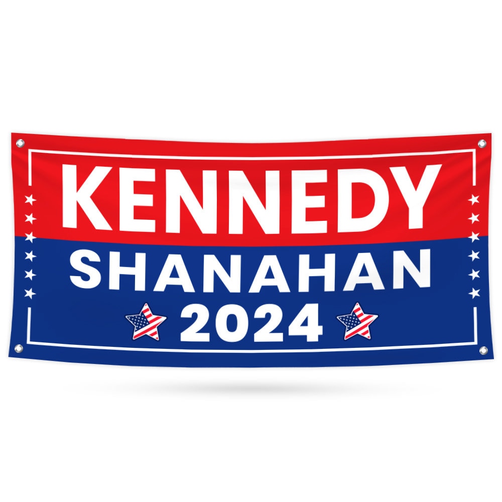Kennedy Shanahan 2024 Banner Sign, 13 Oz RFK Jr. Election 2024 Banner, Robert F. Kennedy Jr. For President 2024 Banner With Metal Grommets