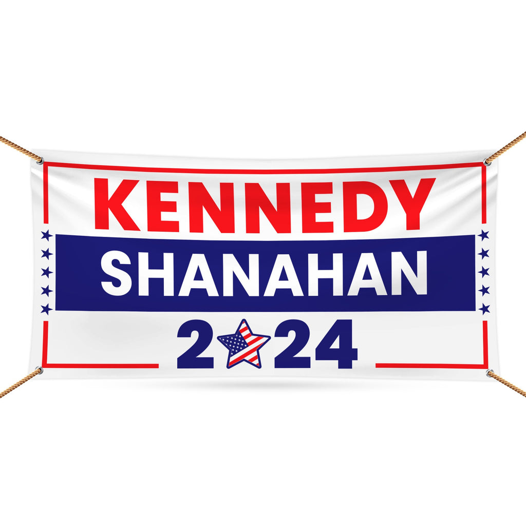 Kennedy Shanahan 2024 Banner Sign, 13 Oz RFK Jr. Election 2024 Banner, Robert F. Kennedy Jr. For President 2024 Banner With Metal Grommets