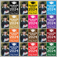 Personalized Graduation Yard Sign 2025 with Photo, 2025 Senior Grad Sign, Class of 2025, Custom Graduation 2025 Yard Sign with Metal H-Stake