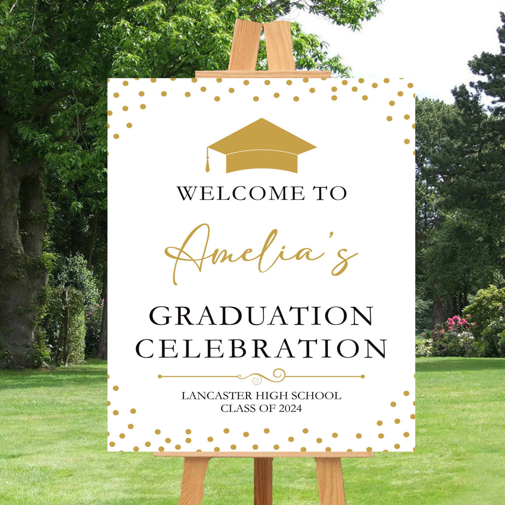 Custom Graduation Foamboard Poster Sign, Custom Class of 2024 Graduation Foamcore Welcome Sign, Celebration Sign, Personalized Foamcore