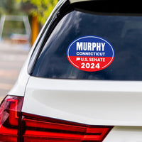 Chris Murphy for U.S. Senate Connecticut Sticker Vinyl Decal, Vote Chris Murphy US Senate Election 2024 Bumper Sticker Decal - 6" x 4.5"