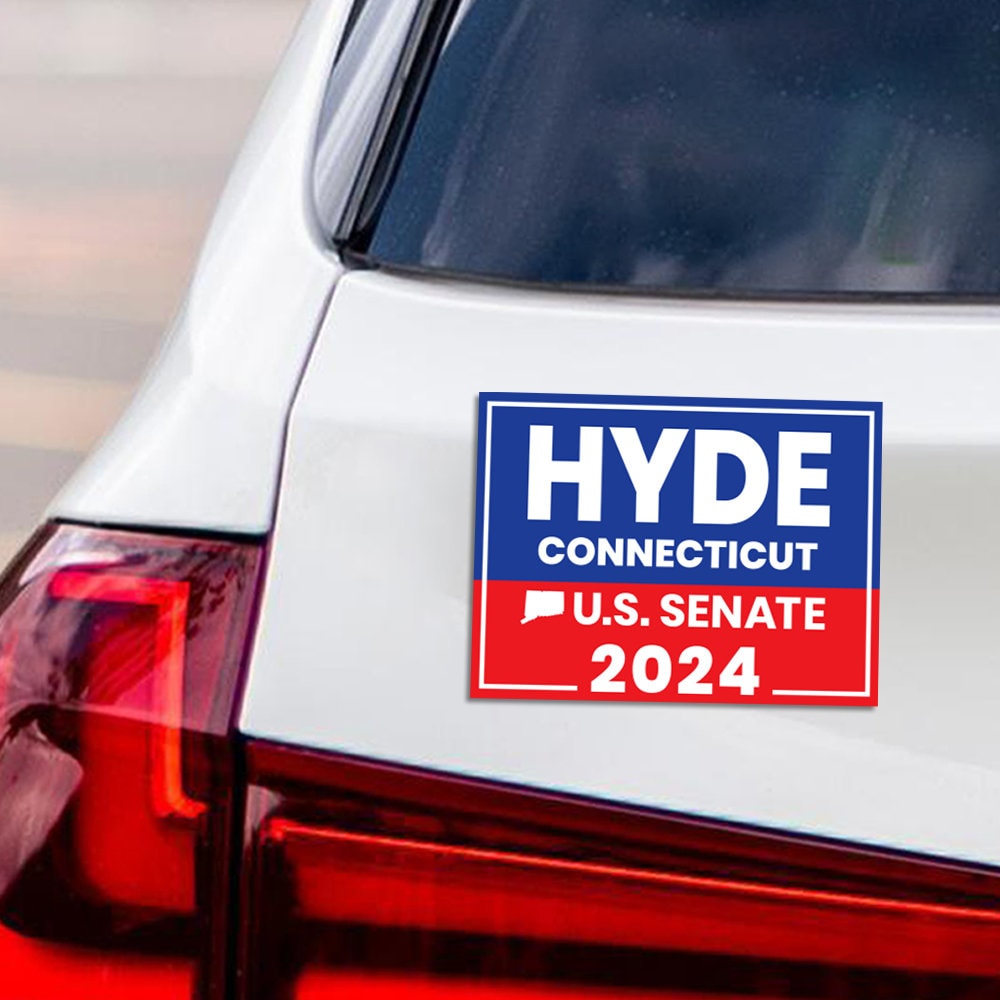 Robert Hyde for U.S. Senate Car Magnet - Vote Robert Hyde Vehicle Magnet, Connecticut US Senate Election 2024 Sticker Magnet - 6" x 4.5"