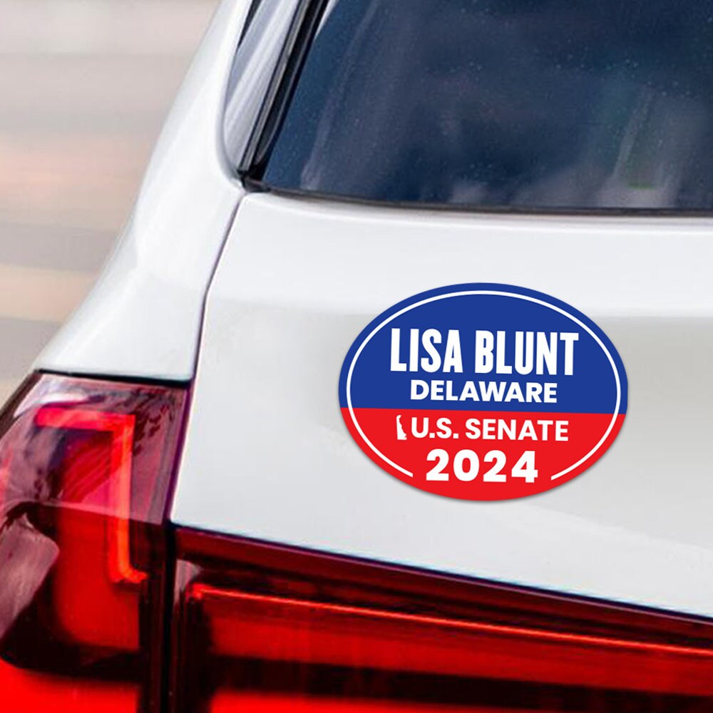 Lisa Blunt Rochester for U.S. Senate Car Magnet - Vote Rochester Vehicle Magnet, Delaware US Senate Election 2024 Sticker Magnet - 6" x 4.5"