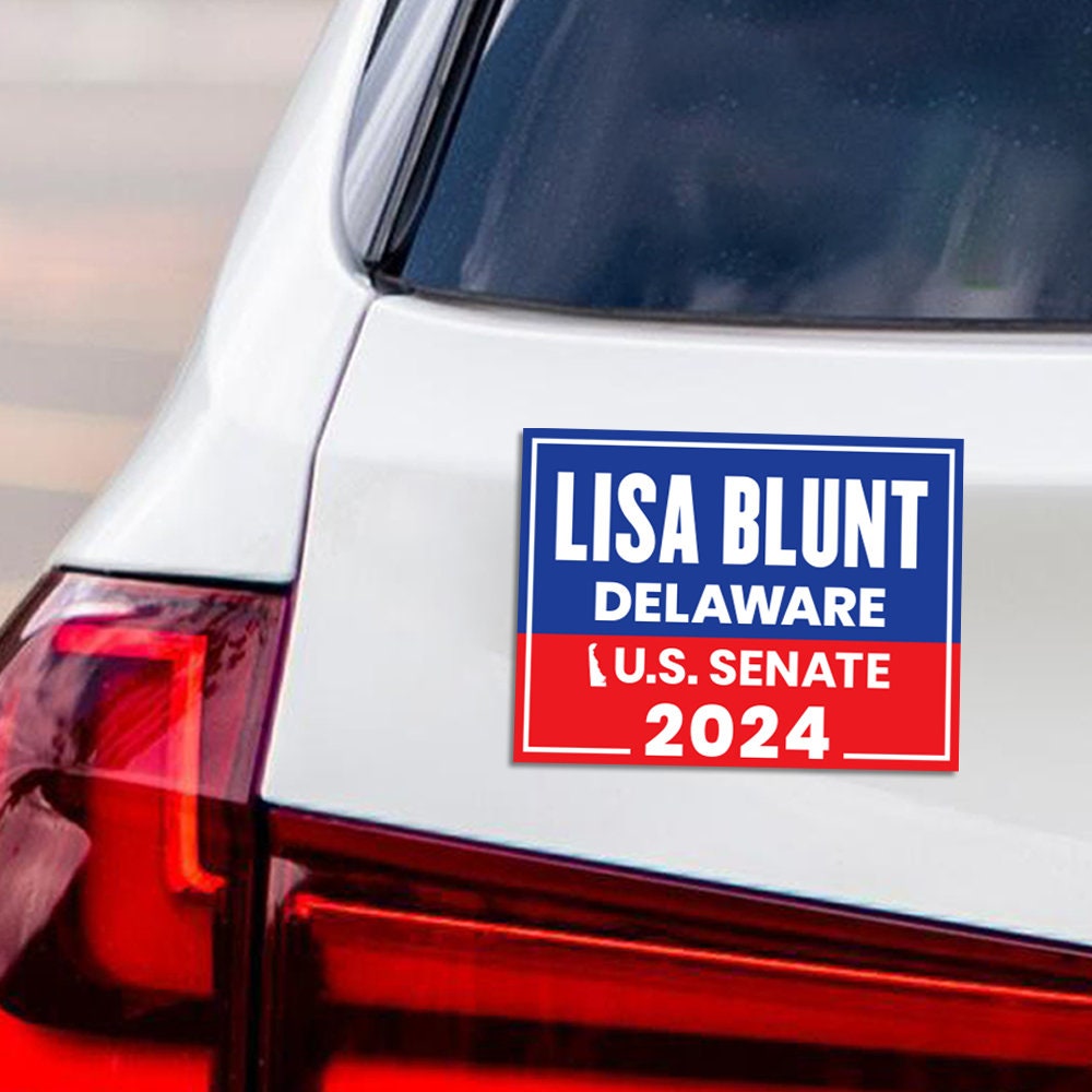 Lisa Blunt Rochester for U.S. Senate Car Magnet - Vote Rochester Vehicle Magnet, Delaware US Senate Election 2024 Sticker Magnet - 10" x 3"