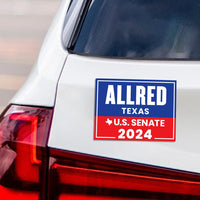 Colin Allred for U.S. Senate Car Magnet - Vote Colin Allred Vehicle Magnet, Texas US Senate Election 2024 Sticker Magnet - 6" x 4.5"