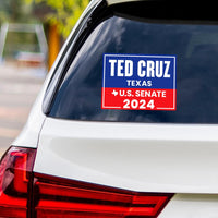 Ted Cruz for U.S. Senate Texas Sticker Vinyl Decal, Vote Ted Cruz US Senate Election 2024 Bumper Sticker Decal - 6" x 4.5"