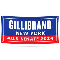 Kirsten Gillibrand For New York U.S. Senate Banner Sign, 13 oz Waterproof US Senate 2024 Vote Election 2024 Vinyl Banner With Metal Grommets