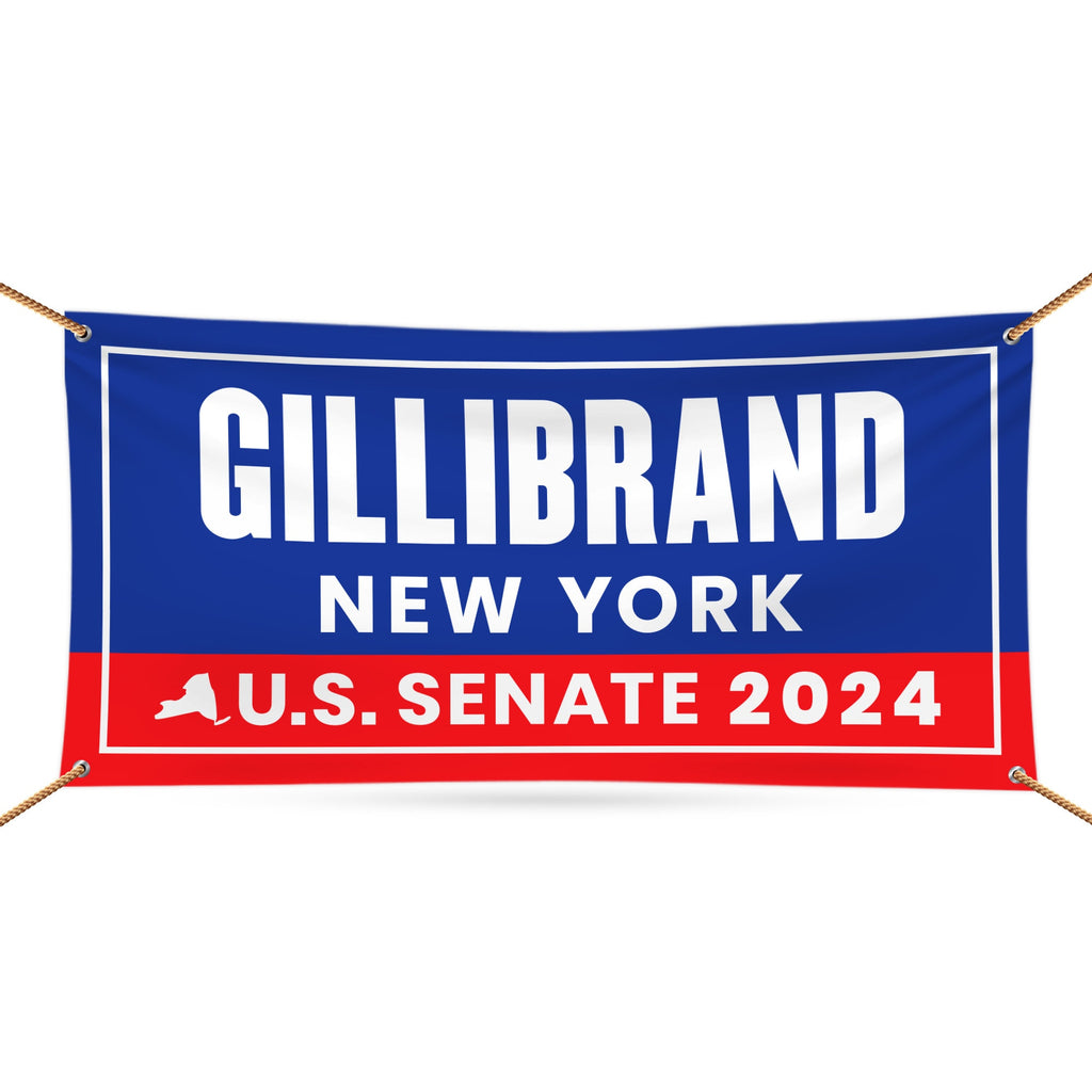 Kirsten Gillibrand For New York U.S. Senate Banner Sign, 13 oz Waterproof US Senate 2024 Vote Election 2024 Vinyl Banner With Metal Grommets