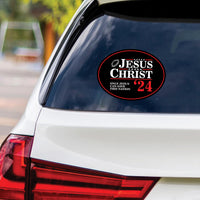 Jesus Christ 24 Only Jesus Can Save This Nation Sticker Vinyl Decal, Jesus 2024 Our Only Hope Bumper Sticker Decal - 6" x 4.5"