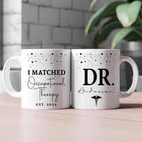 Personalized I Matched Coffee Mug - Custom You Matched Any Text School Graduation Mug, Medical Student Cup, Customizable Match Day 2024 Gift