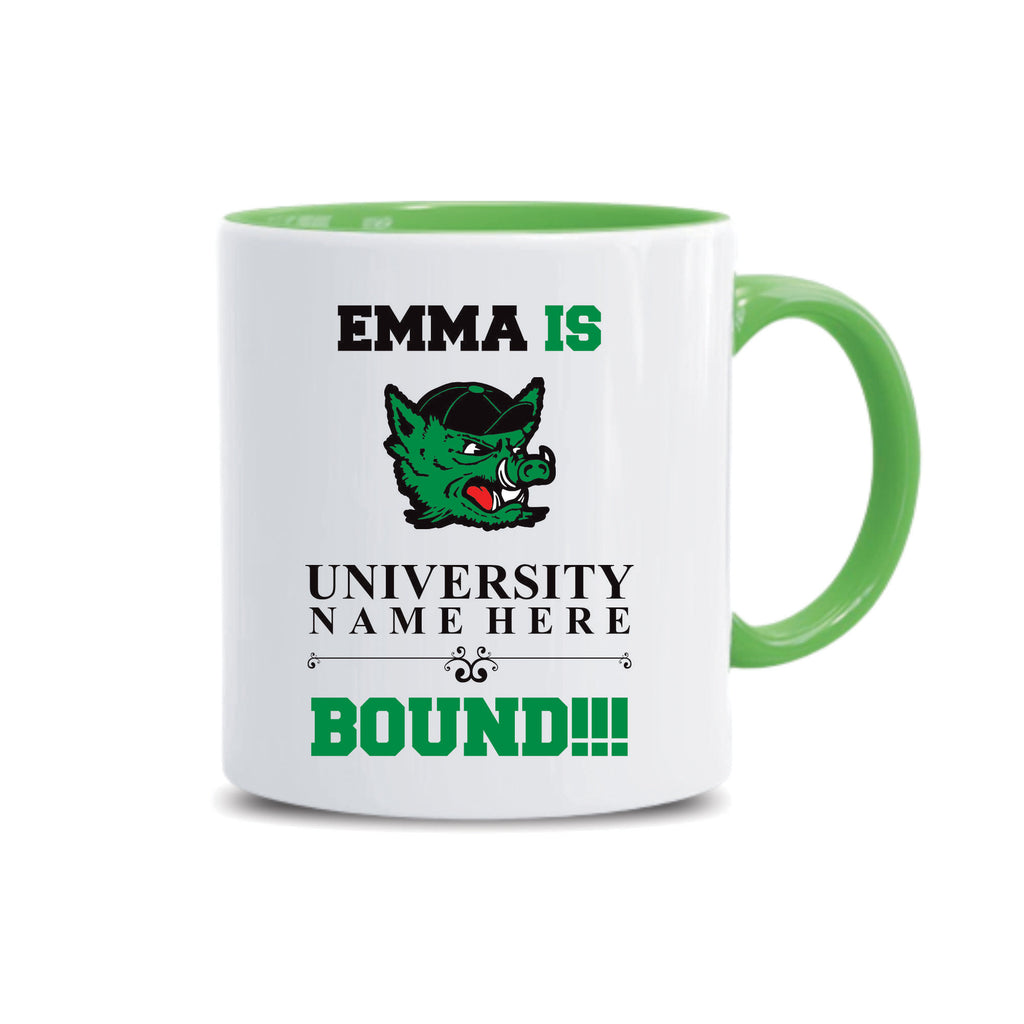 Personalized College Bound Mug - College Graduation, High School Graduation, University Bound, Custom College Logo Mug, Class of 2024 Gifts