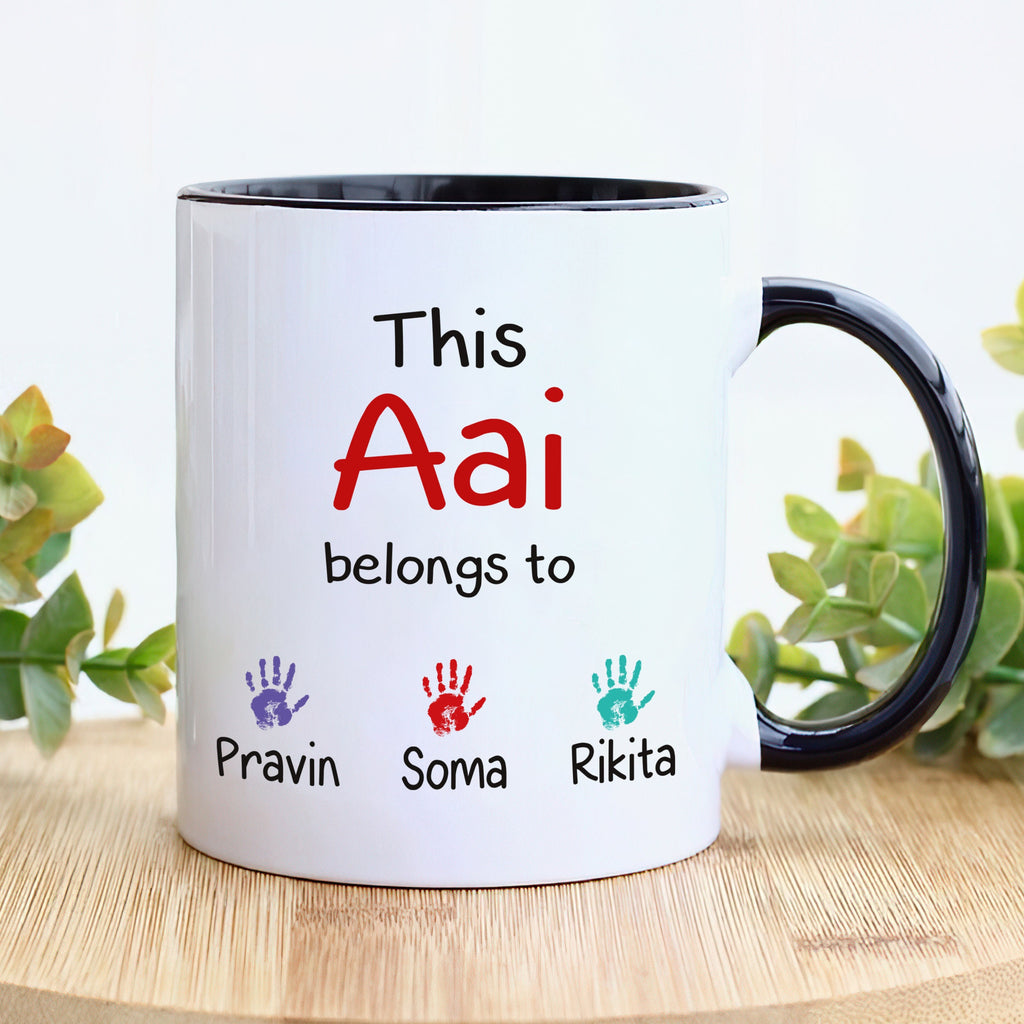 Personalized Indian Name Mother's Day Mug - Custom Name Coffee Cup, Hindu Indian Name Mug, Gift For Mother's Day, Mata, Aai, Bebe, Amma, Maa