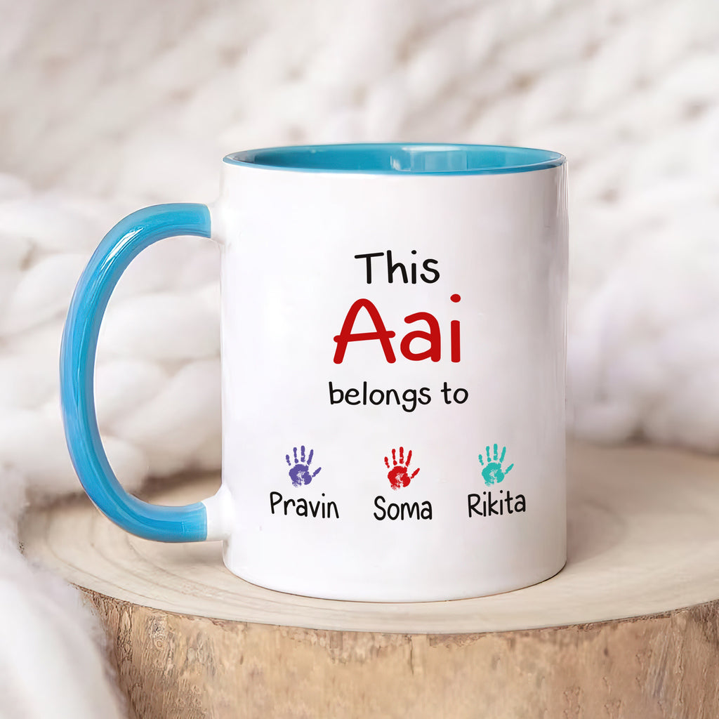 Personalized Indian Name Mother's Day Mug - Custom Name Coffee Cup, Hindu Indian Name Mug, Gift For Mother's Day, Mata, Aai, Bebe, Amma, Maa