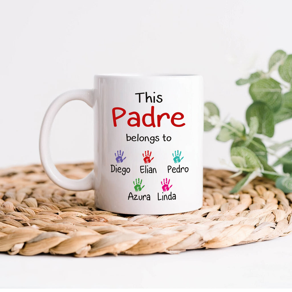 Personalized Spanish Name Fathers Day Mug - Custom Name Coffee Cup, Spanish Name Mug, Father's Day Gift, Gift For Padre, Papi, Papa