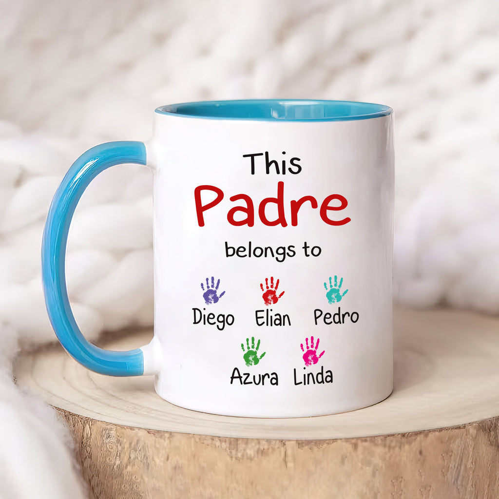 Personalized Spanish Name Fathers Day Mug - Custom Name Coffee Cup, Spanish Name Mug, Father's Day Gift, Gift For Padre, Papi, Papa