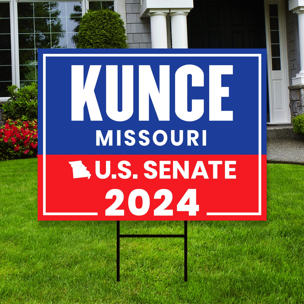 a political sign in front of a house