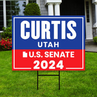 a political sign in front of a house