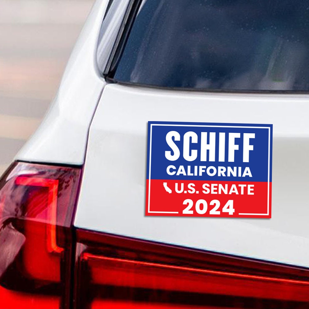 Adam Schiff for U.S. Senate Car Magnet - Vote Adam Schiff Vehicle Magnet, California US Senate Election 2024 Sticker Magnet - 6" x 4.5"