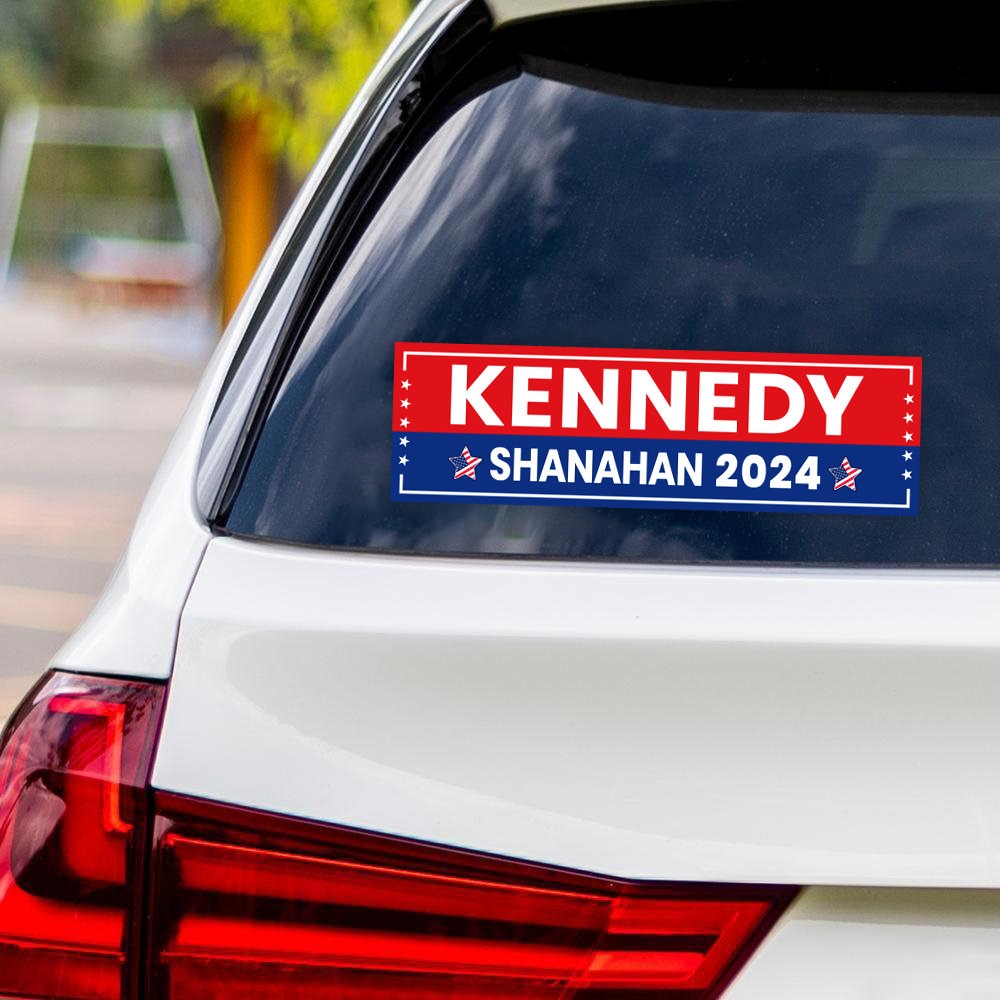 Kennedy Shanahan 2024 Sticker Vinyl Decal, RFK Jr 2024, Election 2024, Robert F Kennedy Jr For President 2024 Bumper Sticker Decal, 10" x 3"
