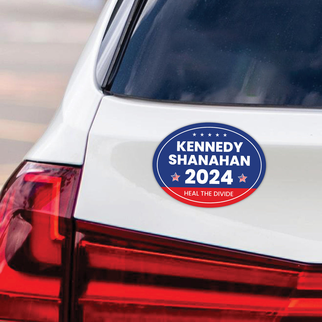 Kennedy Shanahan 2024 Car Magnet, RFK Jr. Magnet, President Election 2024, Robert F. Kennedy Jr For President 2024 Vehicle Magnet, 6" x 4.5"