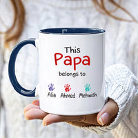 Personalized Muslim Name Fathers Day Mug - Custom Name Coffee Cup, Islamic Muslim Name Mug, Eid Gift, Islamic Gift For Abu Ji, Baba, Papa