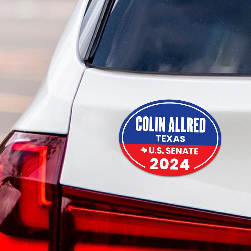 Colin Allred for U.S. Senate Car Magnet - Vote Colin Allred Vehicle Magnet, Texas US Senate Election 2024 Sticker Magnet - 6" x 4.5"