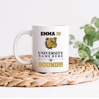 Personalized College Bound Mug - College Graduation, High School Graduation, University Bound, Custom College Logo Mug, Class of 2024 Gifts