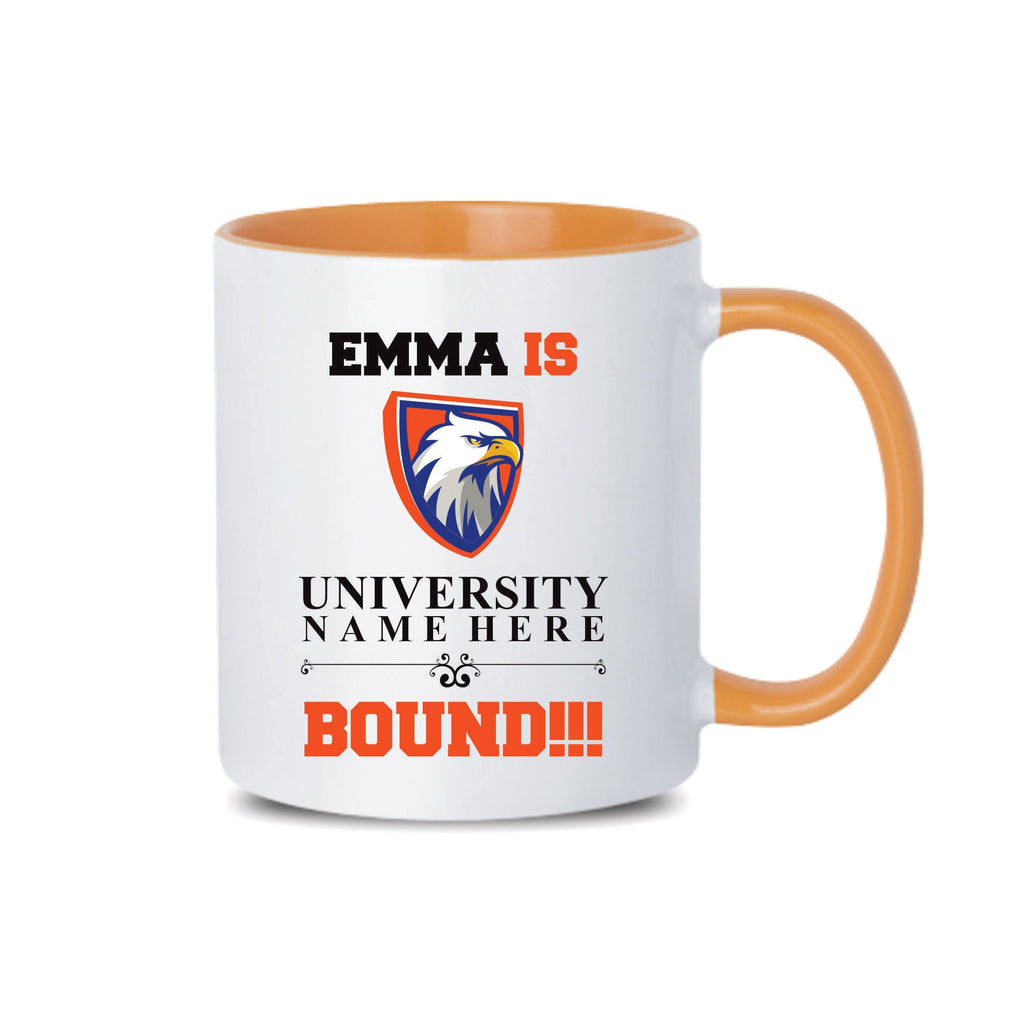 Personalized College Bound Mug - College Graduation, High School Graduation, University Bound, Custom College Logo Mug, Class of 2024 Gifts