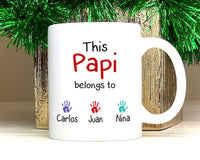 Personalized Spanish Name Fathers Day Mug - Custom Name Coffee Cup, Spanish Name Mug, Father's Day Gift, Gift For Padre, Papi, Papa