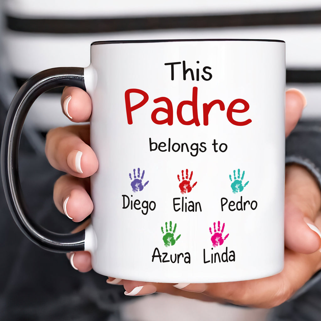 Personalized Spanish Name Fathers Day Mug - Custom Name Coffee Cup, Spanish Name Mug, Father's Day Gift, Gift For Padre, Papi, Papa