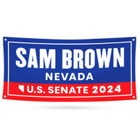 a political political sign with the name sam brown nevada