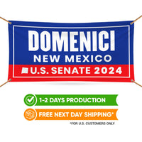 a banner for a new mexico us senate