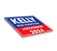 Kelly Ayotte For New Hampshire Governor Yard Sign - Coroplast 2024 Governor Elections Race Red White & Blue Yard Sign with Metal H-Stake
