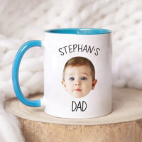 Personalized Baby Photo Mug, Custom Baby Face Mug, Father's Day Gift, Baby Face Coffee Cup, Grandpa Mug Gift, Dad Birthday Gift, Funny Gift