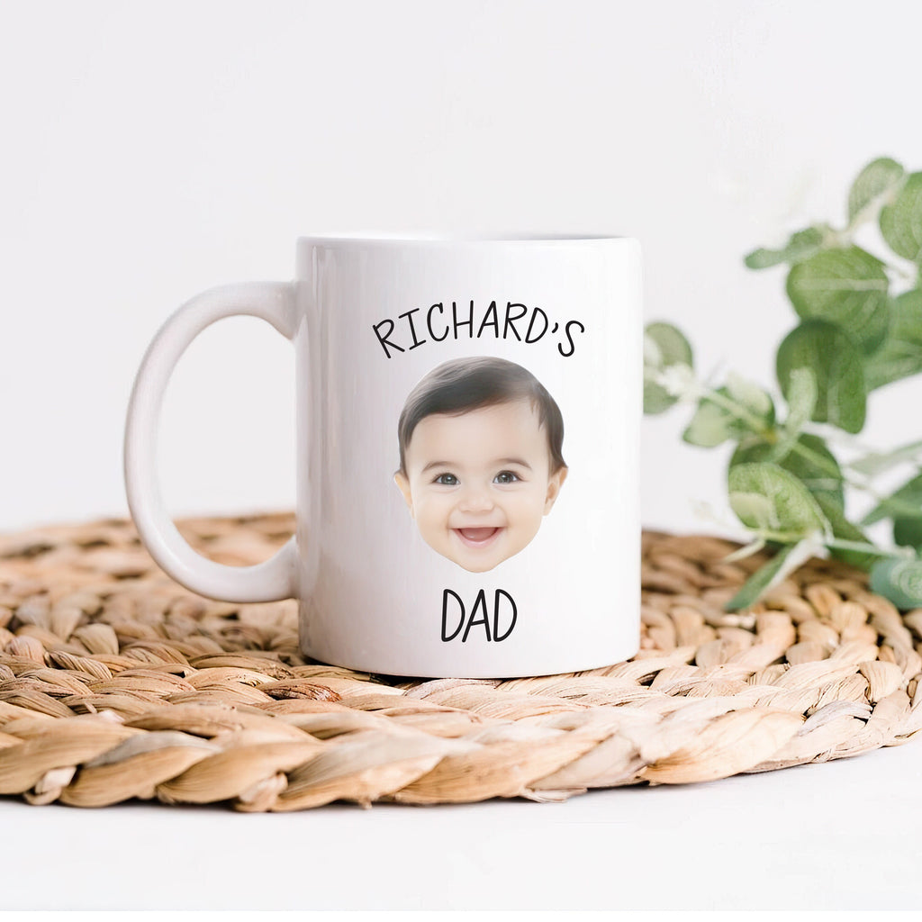 Personalized Baby Photo Mug, Custom Baby Face Mug, Father's Day Gift, Baby Face Coffee Cup, Grandpa Mug Gift, Dad Birthday Gift, Funny Gift