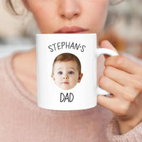 Personalized Baby Photo Mug, Custom Baby Face Mug, Father's Day Gift, Baby Face Coffee Cup, Grandpa Mug Gift, Dad Birthday Gift, Funny Gift