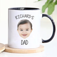 Personalized Baby Photo Mug, Custom Baby Face Mug, Father's Day Gift, Baby Face Coffee Cup, Grandpa Mug Gift, Dad Birthday Gift, Funny Gift